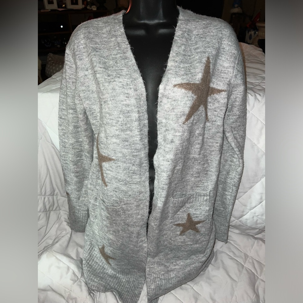 Sweet Romeo Intarsia Star Cardigan